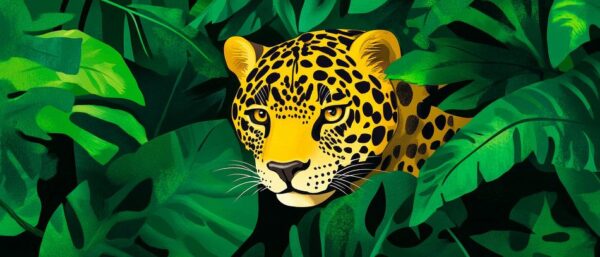 Jungle Mirage – Leopardenblick Wildes Spiel – Dschungel-Ku