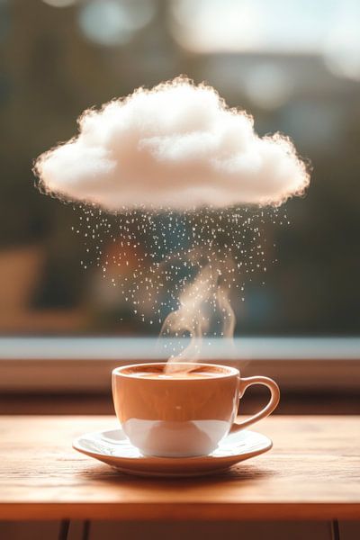 Kaffee und Wolke