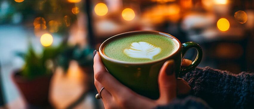 Kaffeetasse mit herzförmigem Schaum