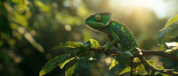 Kameleons in der sonnigen Natur