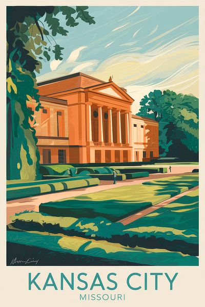 Kansas City, Missouri Vintage Travel Poster