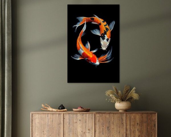 Koi-Fische im Zwiegesang – Elegante Farben