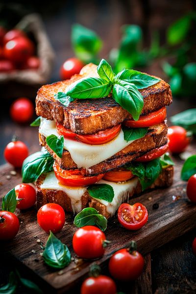 Köstlicher Caprese-Toast mit frischen Zutaten