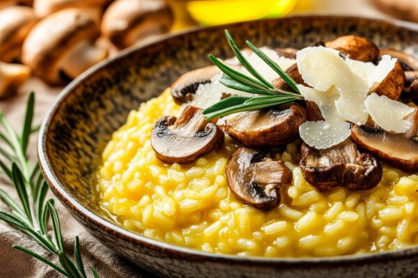 Köstliches Pilzrisotto mit Parmesan