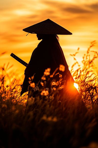 Kräftige Silhouette im Sonnenuntergang