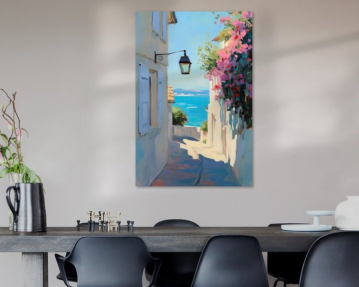 Küstenstraße mit Blumenpracht – Ruhig