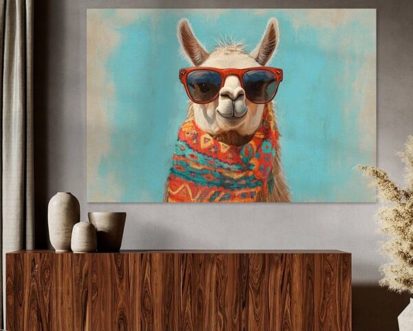 Lama im Sonnenbrille