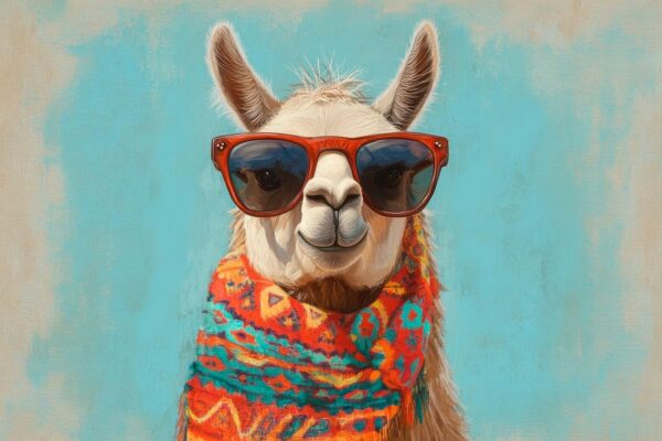 Lama im Sonnenbrille