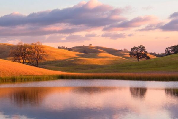 Landschaft im Abendlicht