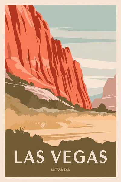 Las Vegas, Nevada Vintage Travel Poster