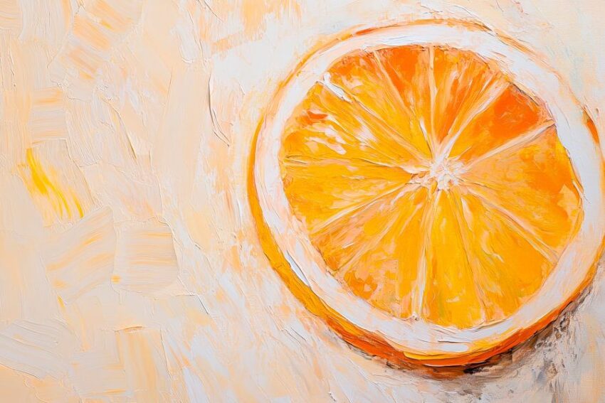 Lebensfrohe Orange auf hellem Hintergrund