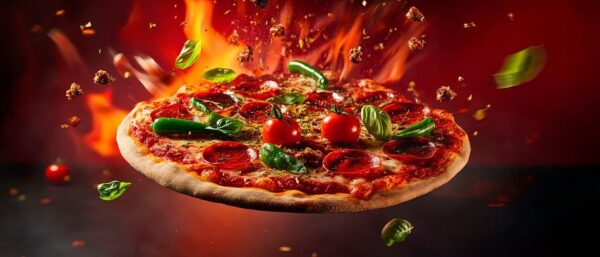 Leckere Pizza im Feuerregen – Schnelligkeit!