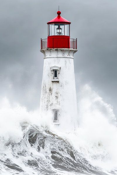 Leuchtturm im Sturm – Dramatische Küste