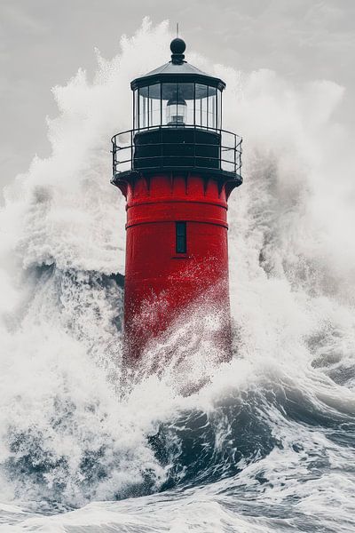 Leuchtturm im Sturm – Dramatische Szene