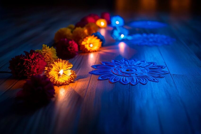Lichter und Blumen