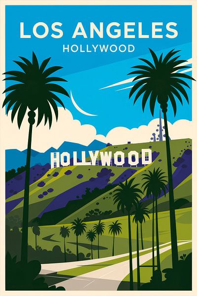 Los Angeles Vintage Travel Poster