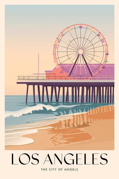 Los Angeles Vintage Travel Poster