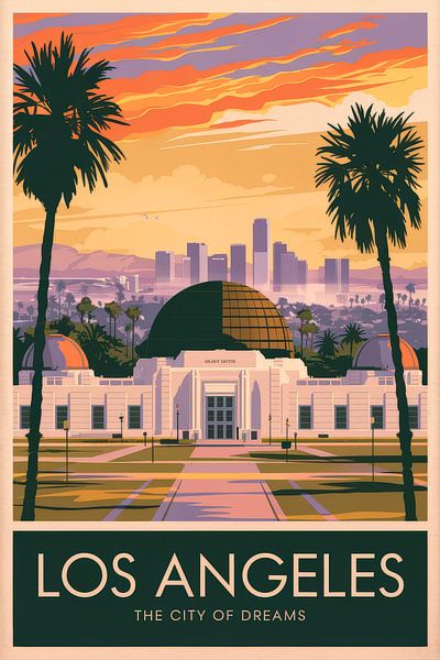 Los Angeles Vintage Travel Poster