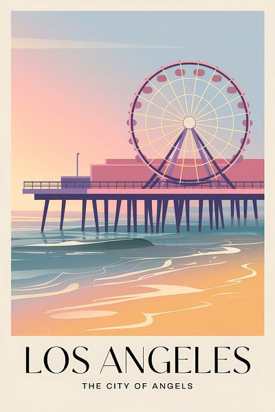 Los Angeles Vintage Travel Poster