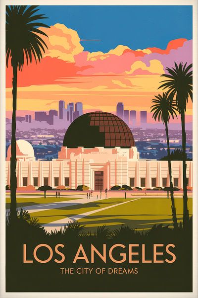 Los Angeles Vintage Travel Poster