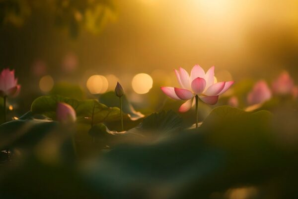 Lotusblüte im sanften Licht