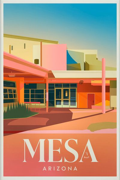 Mesa, Arizona Vintage Travel Poster