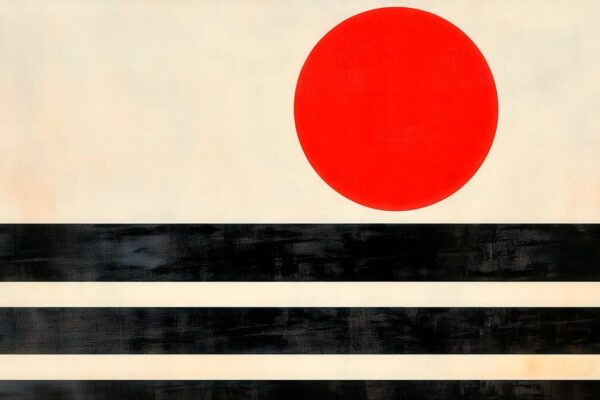 Minimalistische Japanische Flagge