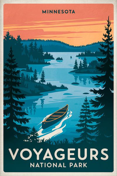 Minnesota Vintage Travel Poster