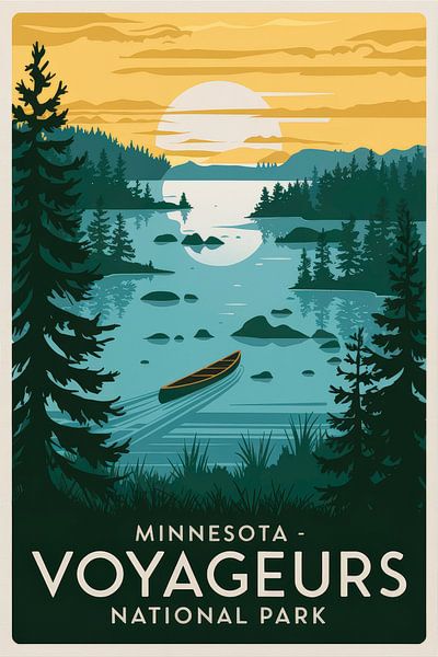 Minnesota Vintage Travel Poster