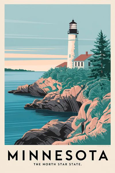 Minnesota Vintage Travel Poster