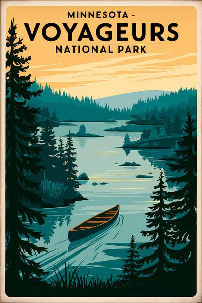 Minnesota Vintage Travel Poster