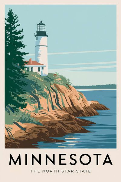 Minnesota Vintage Travel Poster