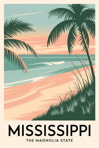 Mississippi Vintage Travel Poster