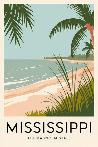 Mississippi Vintage Travel Poster