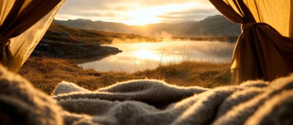 Morgendliche Ruhe im Zelt – Naturblick