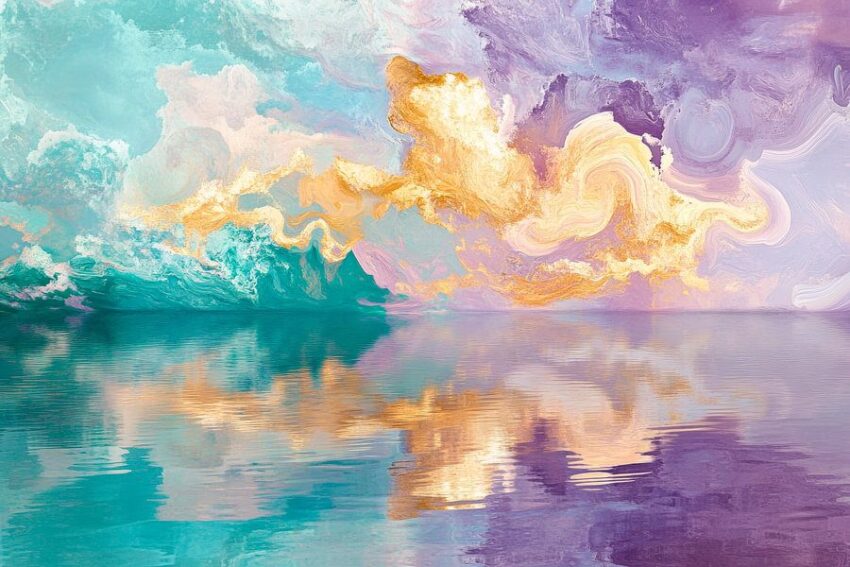 Mystische Wolken über ruhigem Wasser