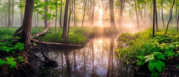 Mystischer Waldmorgen