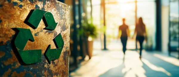 Nachhaltigkeit im Sonnenlicht – Recycling-Symbol