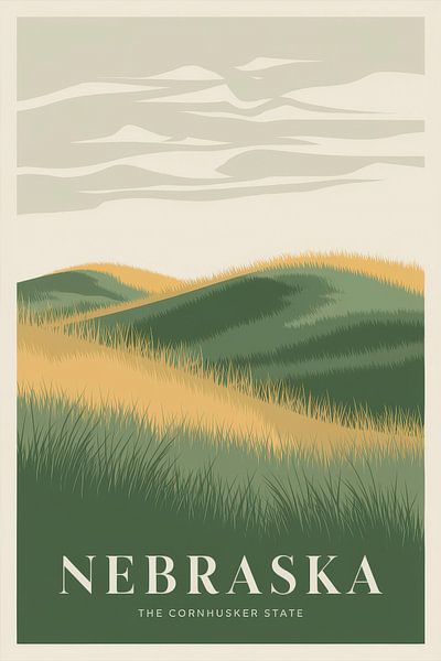 Nebraska Vintage Travel Poster