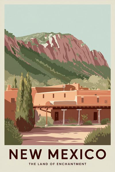 New Mexico Vintage Travel Poster