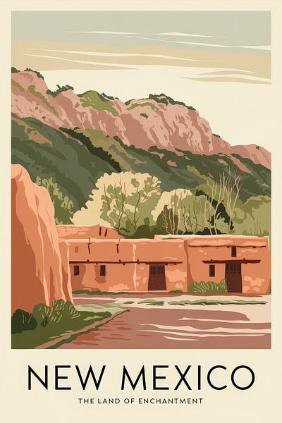 New Mexico Vintage Travel Poster