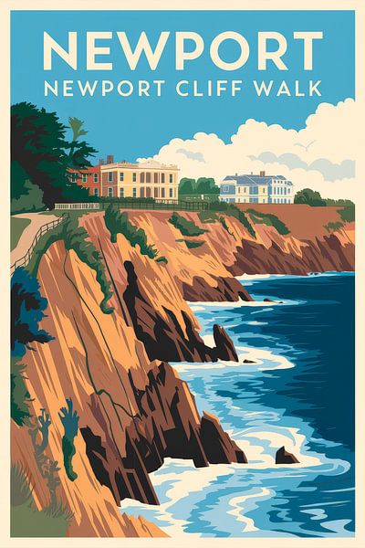 Newport, Rhode Island - Vintage Travel Poster