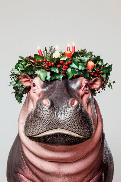 Nilpferd Weihnachten