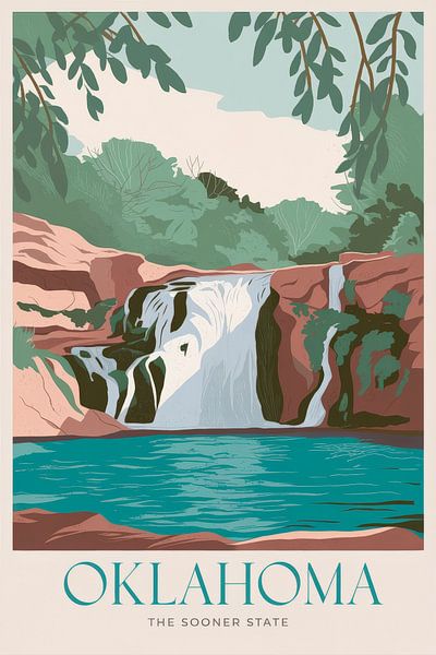 Oklahoma Vintage Travel Poster