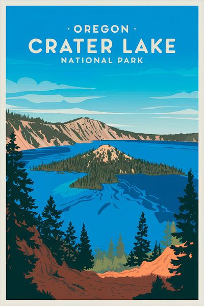 Oregon Vintage Travel Poster