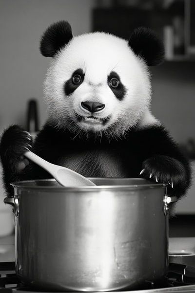 Panda in der Küche