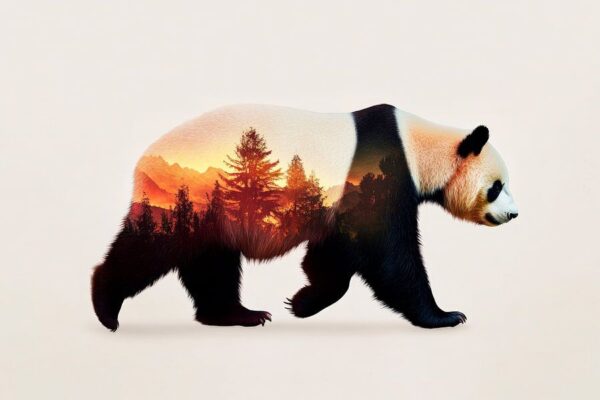 Panda in der Natur