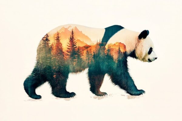 Panda in der Natur