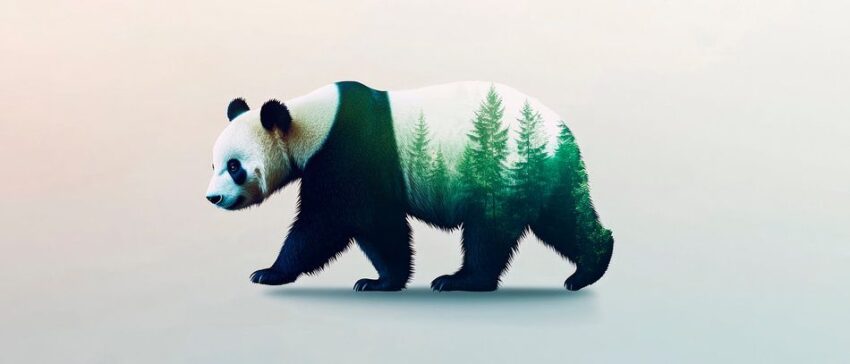 Panda in der Natur
