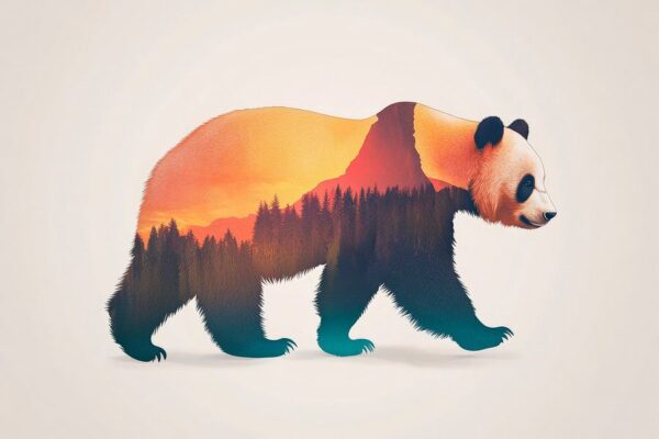 Panda in der Natur